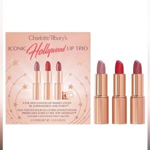 Charlotte Tilbury Iconic Hollywood Lip Trio NIB Retail:$45 Best Seller